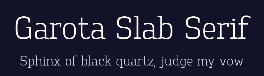 Garota Slab Serif by Fernando Haro — Serif Font — thumbnail 2