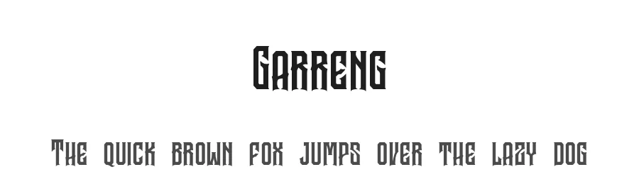 Garreng by Tama Putra — Display Font