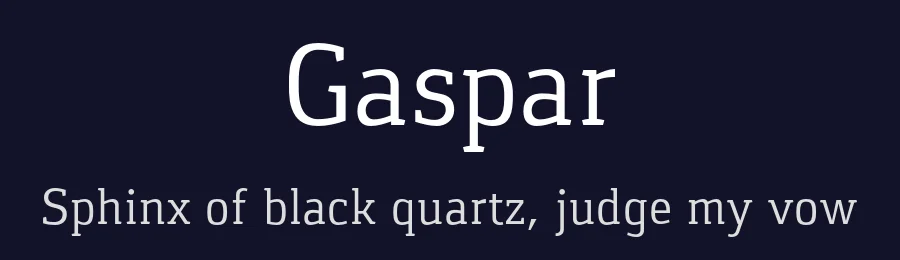 Gaspar by Carlos Alonso — Slab Serif Font — thumbnail 2