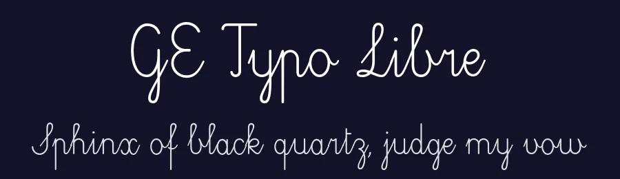 GE Typo Libre by Vista Multimedia SA — Script Handwritten Font — thumbnail 2
