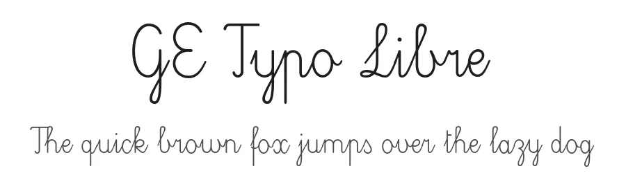 GE Typo Libre by Vista Multimedia SA — Script Handwritten Font