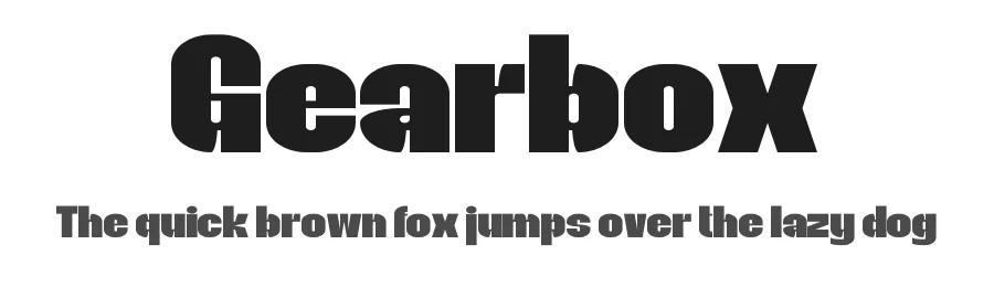 Gearbox by frongile β Sans Serif Font