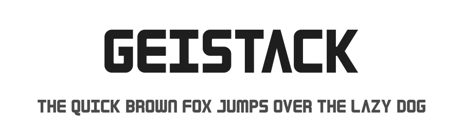 Geistack by Wahyu Sa — Display Font