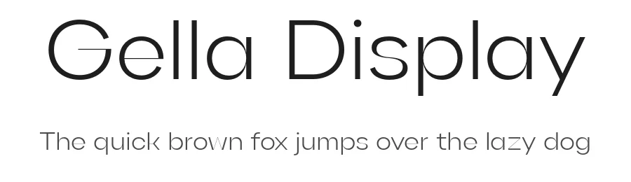 Gella Display — Sans Serif Font