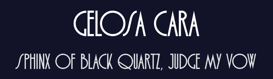 Gelosa Cara by Pietro Filippeschi — Display Font — thumbnail 2