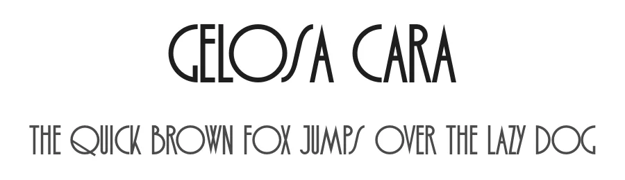 Gelosa Cara by Pietro Filippeschi — Display Font