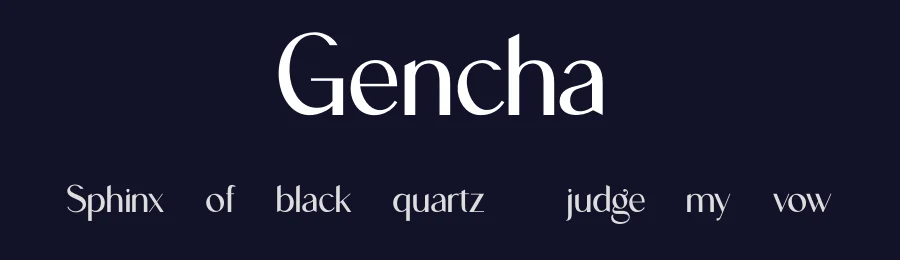 Gencha by Ahmad Muslimin. — Sans Serif Font — thumbnail 2