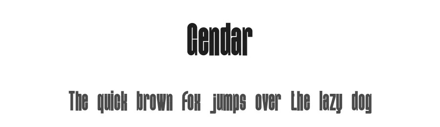 Gendar — Sans Serif Font