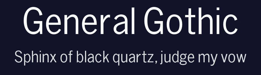 General Gothic — Sans Serif Font — thumbnail 2