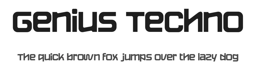 Genius Techno by roomspace — Display Font