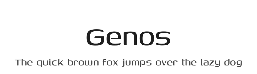 Genos by Robert E. Leuschke — Sans Serif Font