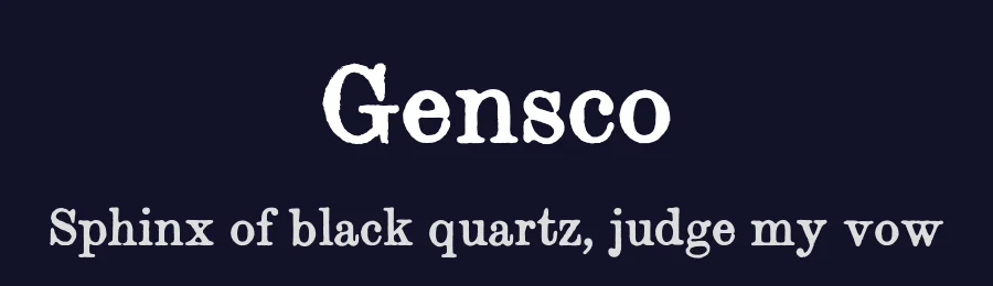 Gensco — Serif Font — thumbnail 2
