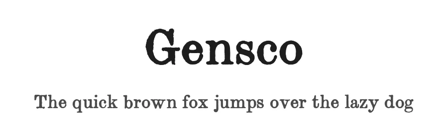 Gensco — Serif Font