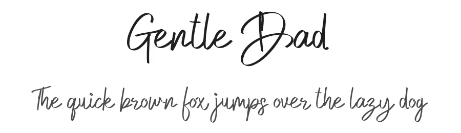 Gentle Dad by Heloyud — Script Handwritten Font