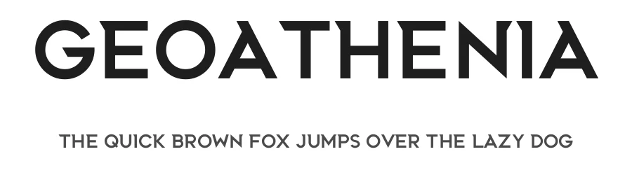 Geoathenia β Sans Serif Font