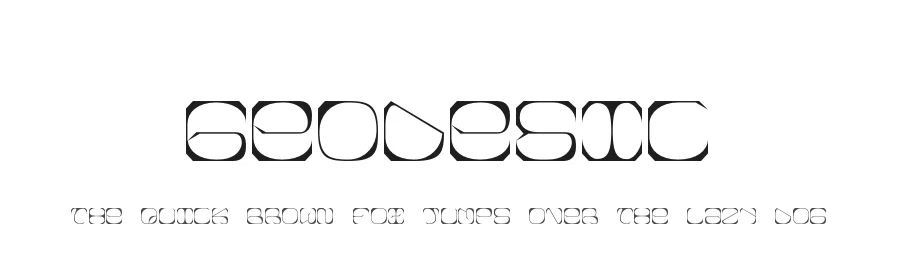 Geodesic by oxomoto — Display Font