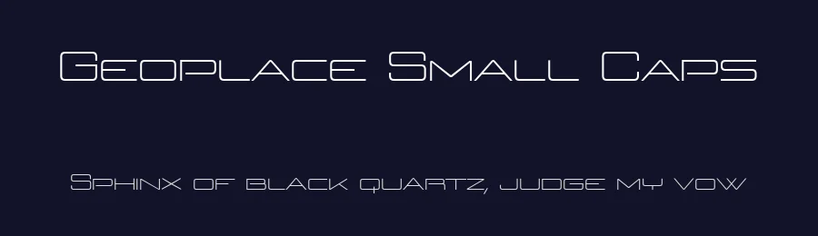 Geoplace Small Caps by Fernando Haro — Display Font — thumbnail 2