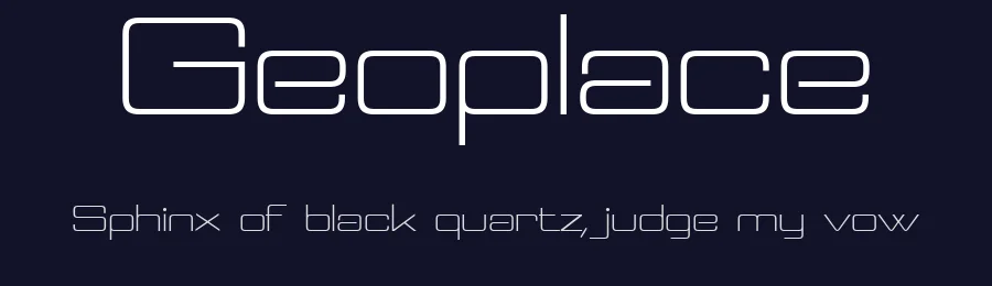 Geoplace by Fernando Haro — Display Font — thumbnail 2