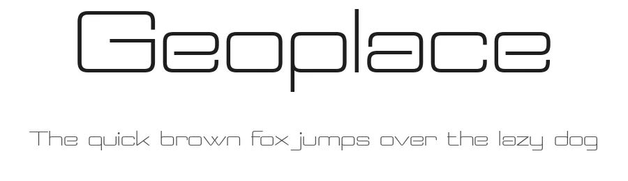 Geoplace by Fernando Haro — Display Font