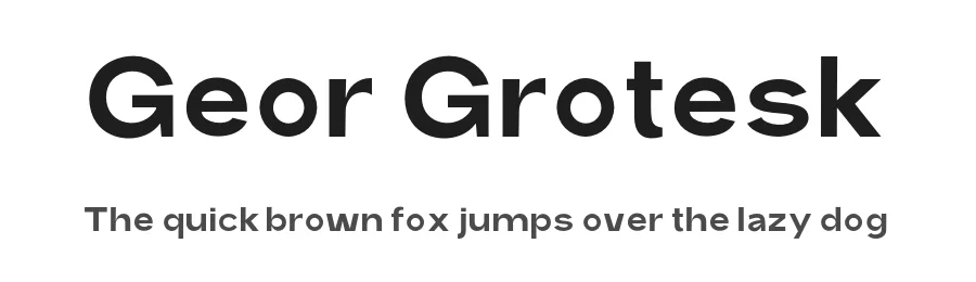 Geor Grotesk — Sans Serif Font