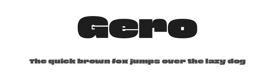 Gero by Muhammad Muammar — Display Font