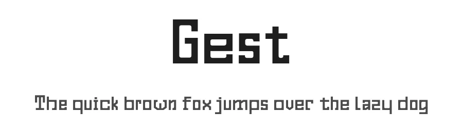 Gest by Maciej Połczyński — Display Font