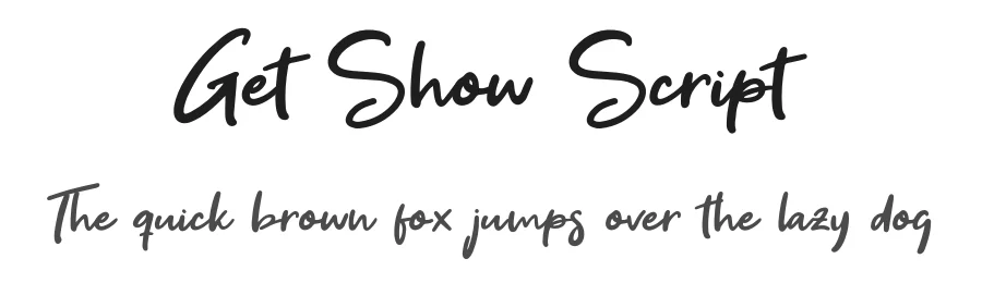 Get Show Script by Suzuran — Script Handwritten Font
