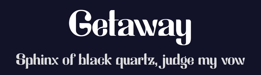 Getaway by David Gonzalez — Serif Font — thumbnail 2