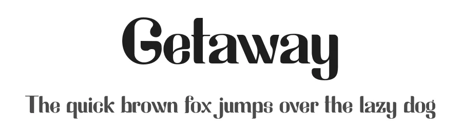 Getaway by David Gonzalez — Serif Font