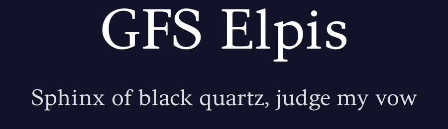 GFS Elpis by Raissaki Natasha — Serif Font — thumbnail 2