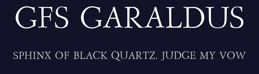 GFS Garaldus by George Matthiopoulos — Serif Font — thumbnail 2