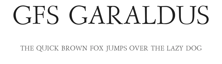 GFS Garaldus by George Matthiopoulos — Serif Font