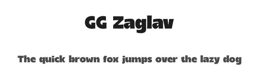 GG Zaglav by Grigorij Gushchin β Sans Serif Font