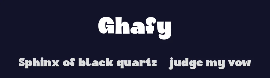 Ghafy — Display Font — thumbnail 2