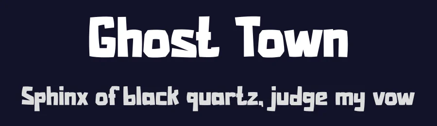 Ghost Town by PINISIART TEAM — Display Font — thumbnail 2