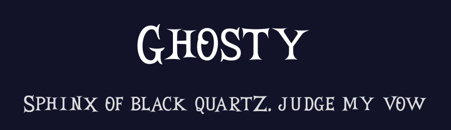 Ghosty by Lettersweet — Display Font — thumbnail 2
