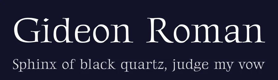 Gideon Roman by Robert E. Leuschke — Serif Font — thumbnail 2