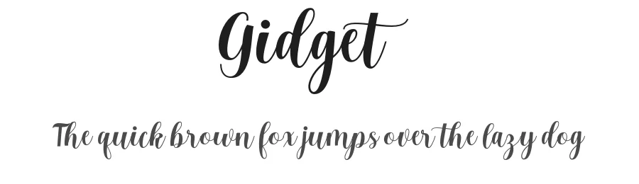 Gidget by Gatype — Script Handwritten Font
