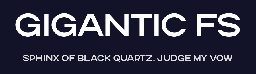 Gigantic FS by Ridwan Fadilah (Ridwanfil) — Sans Serif Font — thumbnail 2