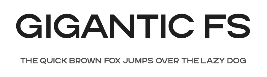 Gigantic FS by Ridwan Fadilah (Ridwanfil) — Sans Serif Font