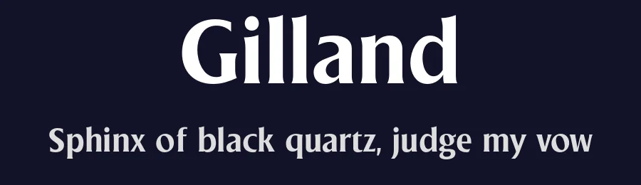 Gilland by Andreu Gallart Ruiviejo — Serif Font — thumbnail 2