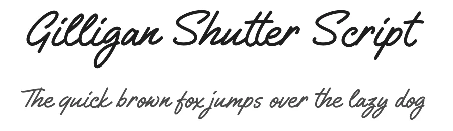 Gilligan Shutter Script by Rian Rahardi — Script Handwritten Font