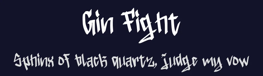 Gin Fight by MJType (Muhamad Junaid) www.mjtype.com — Script Handwritten Font — thumbnail 2