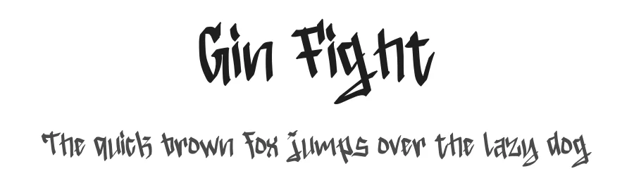 Gin Fight by MJType (Muhamad Junaid) www.mjtype.com — Script Handwritten Font