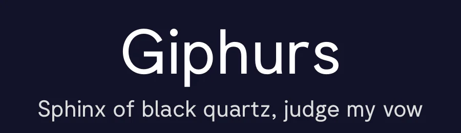 Giphurs — Sans Serif Font — thumbnail 2