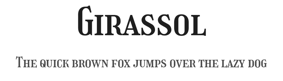 Girassol by Liam Spradlin — Serif Font