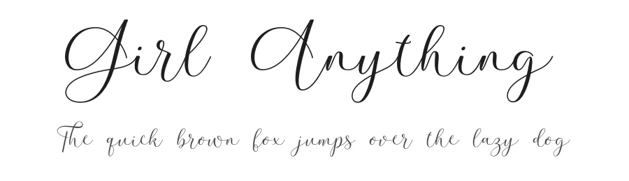 Girl Anything by Khaidir — Script Handwritten Font