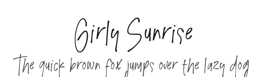 Girly Sunrise by Jimtype Studio — Script Handwritten Font