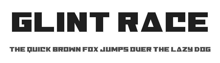 Glint Race by Dida Ahluddin — Display Font