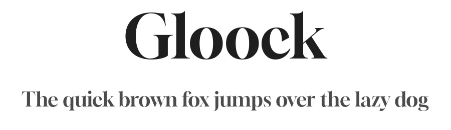 Gloock by Duarte Pinto — Serif Font
